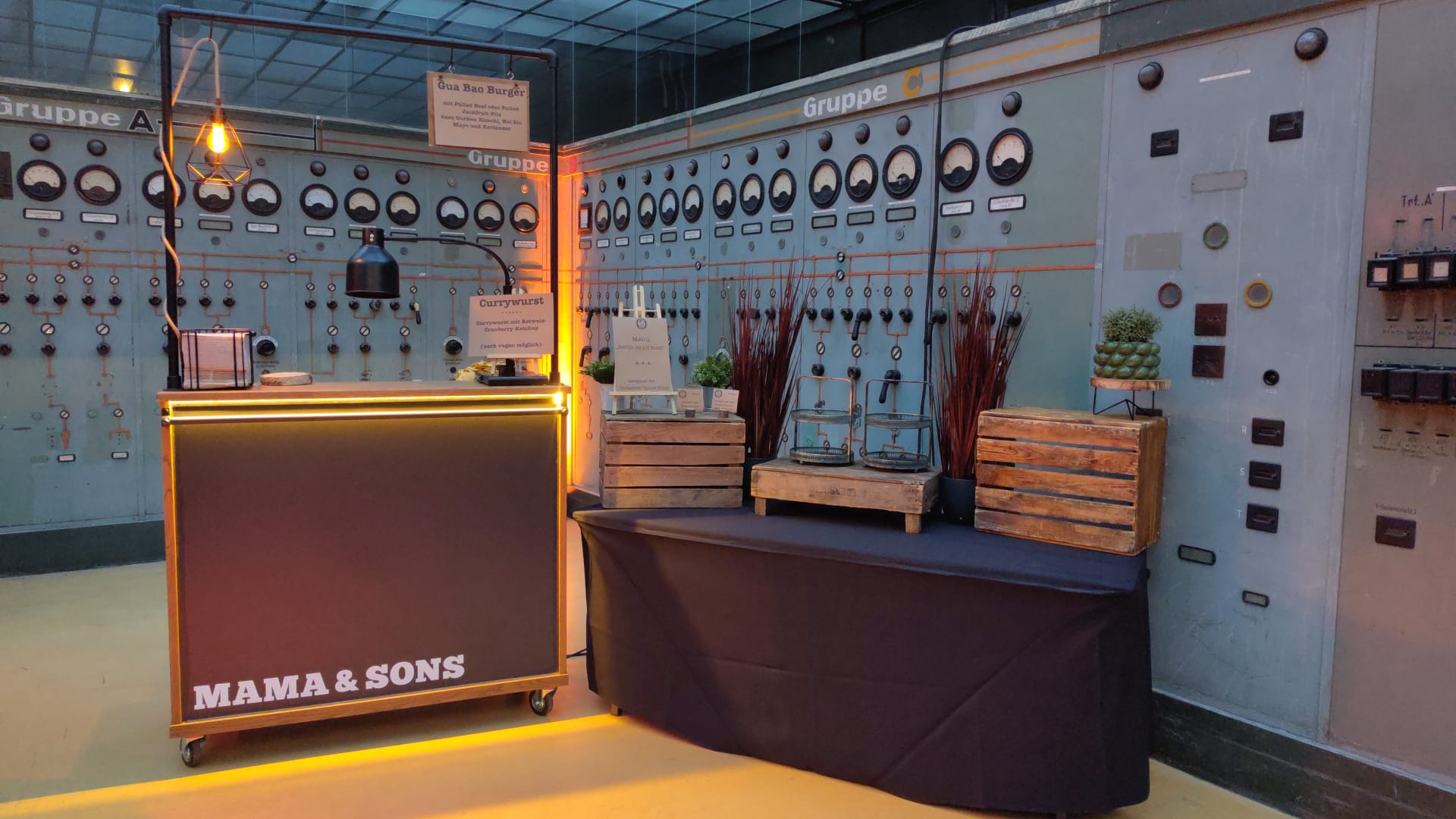 Live-Cooking-Setup bei einem Event